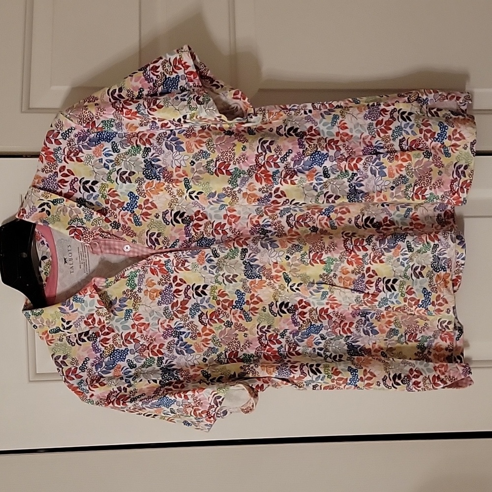 Talbots XL Floral polo shirt